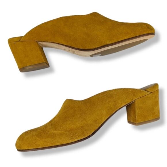 Eileen Fisher Brief Suede Mule Block Heel Shoe - Picture 2 of 12